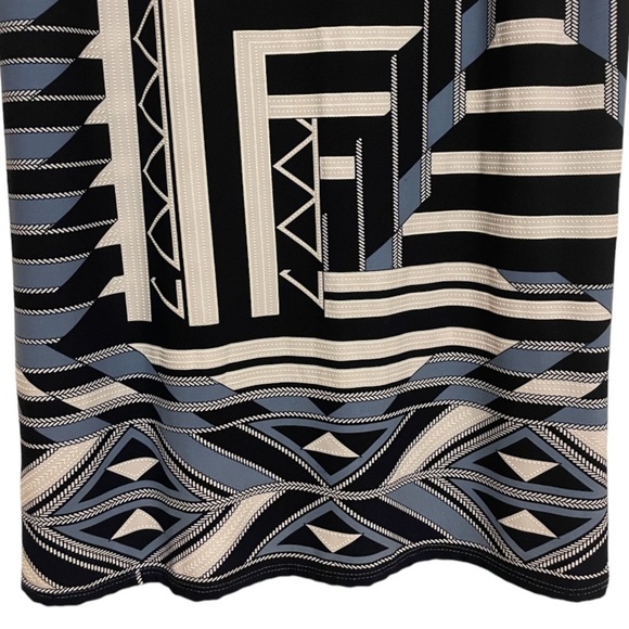 R&M Richards Periwinkle Jacket Dress Puff Print Sleeveless Mini Dress Size 14 - Picture 6 of 8